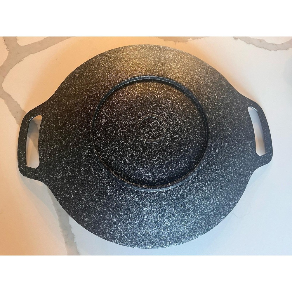 Non-Stick Korean Grill Pan, Circular Frying Pan for Meats, Pancakes, Ribs 32cm - Picture 2 of 2